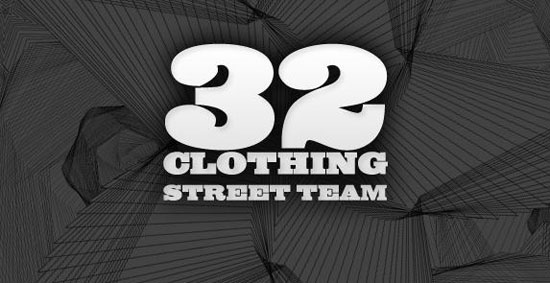 32 Clothing street team banner