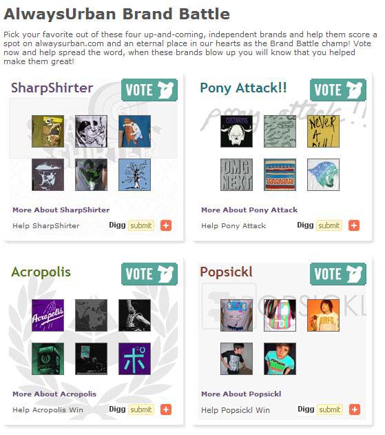 "Always Urban Brand Battle" Independent Tee Contest screenshot