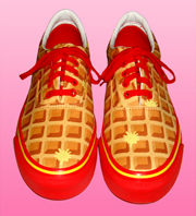 BBC | Ice cream waffle strawberries shoes