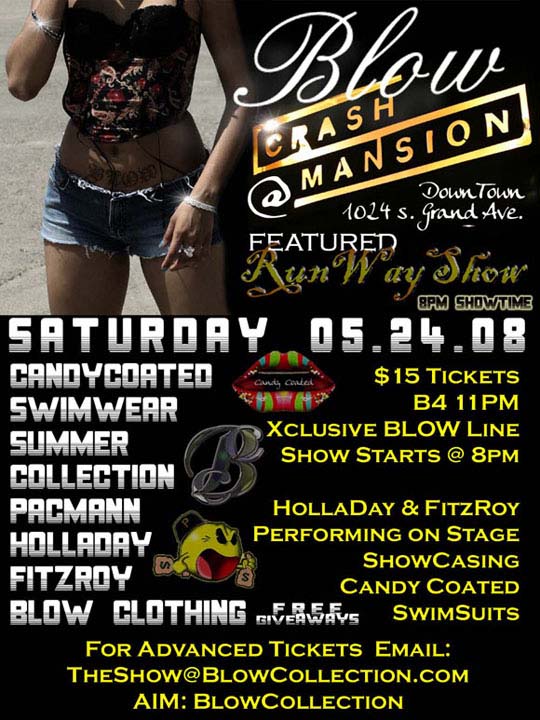 Blow Clothing runway show flyer