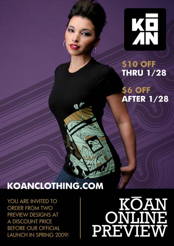Koan Clothing promotion