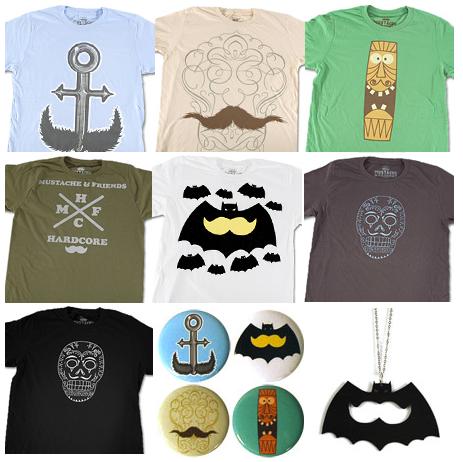 Mustache & Friends merchandise banner