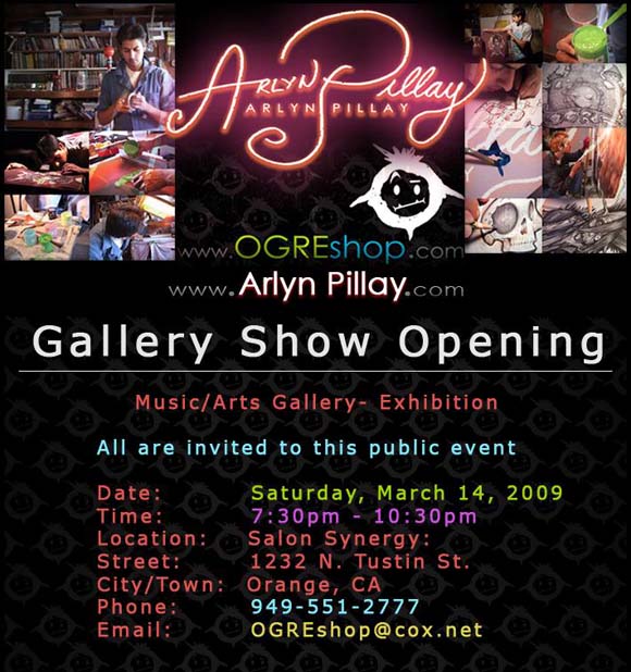 Arlyn Pillay Gallery Show flyer