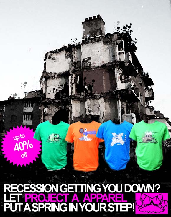 Project A Apparel Recession Busting Sale flyer