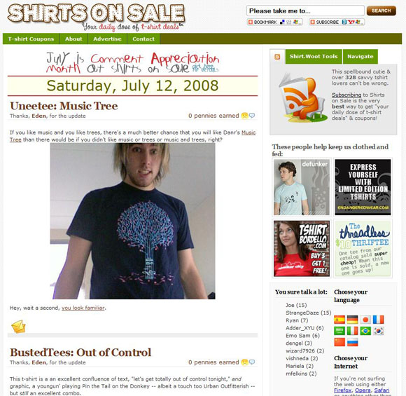 Shirts on Sale screenshot