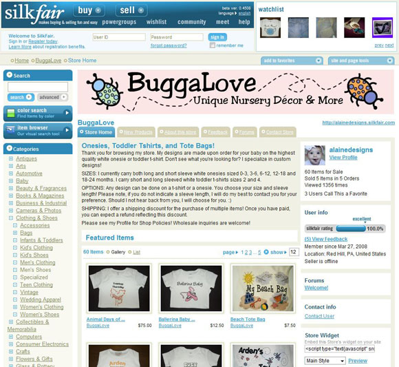 SilkFair website screenshot