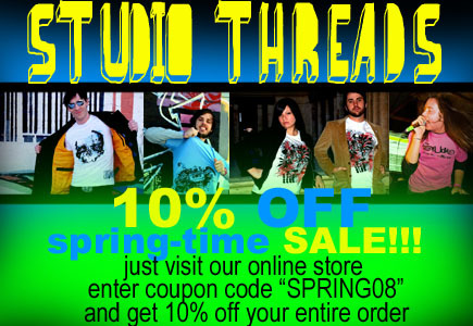 Studio Threads 10% Off Spring Sale Banner