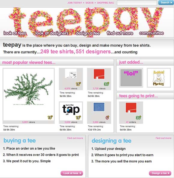 Teepay website screenshot