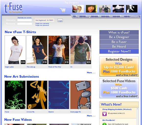 tFuse website screenshot