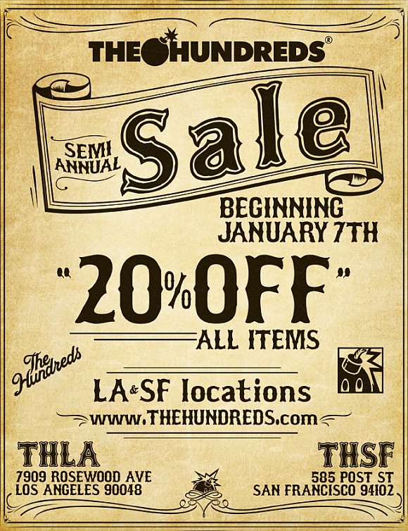 The Hundreds Semiannual Sale flyer